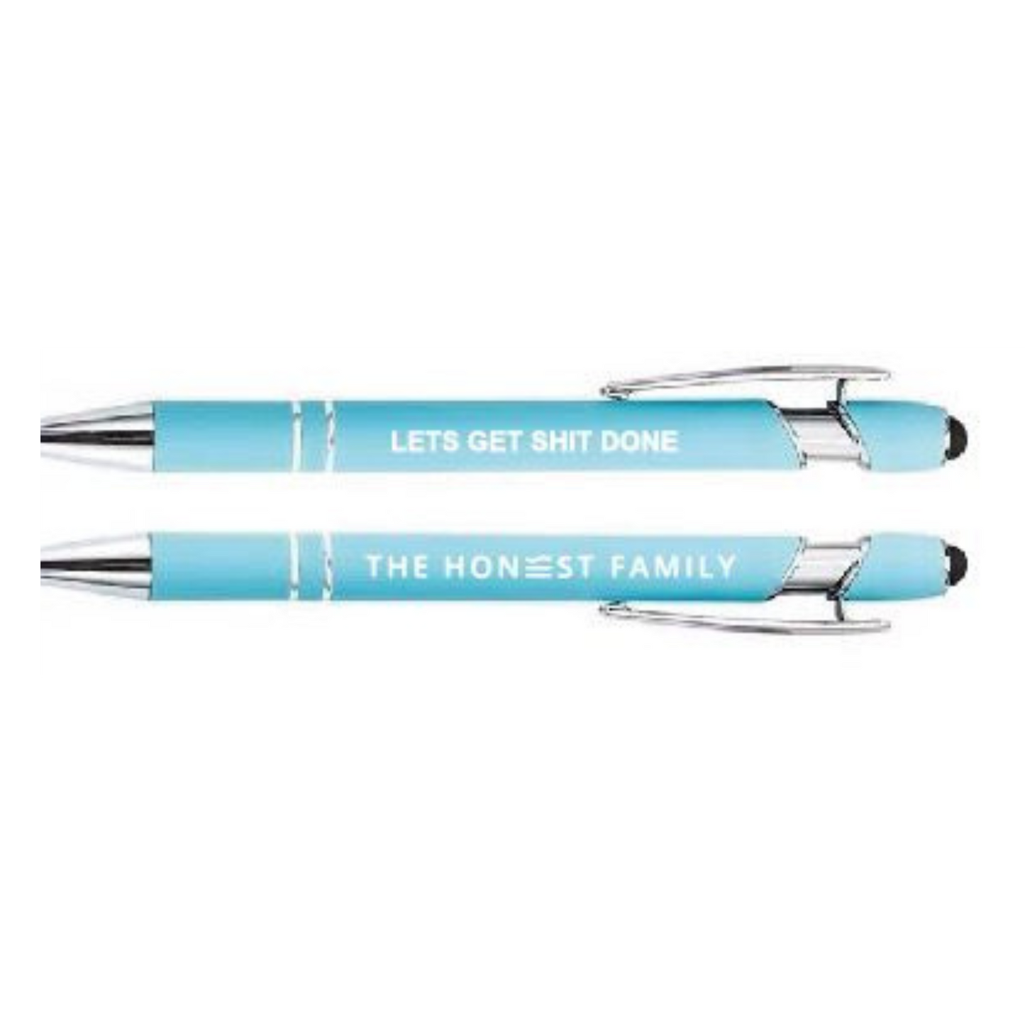 FULL MONTY PEN BUNDLE - Motivational Luxury Pen with Stylus - ALL 14 NEW PENS - Sweary - Non Sweary - Plastic- Metal - Quality - Black Ink - Luxury Stationery - The Honest Family