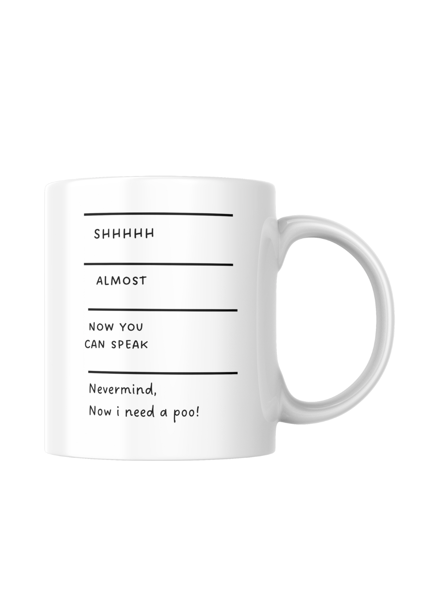 Lines Rude Need a poo Mug The Honest Family Mug - Glossy - Ceramic - Merchandise- Mug