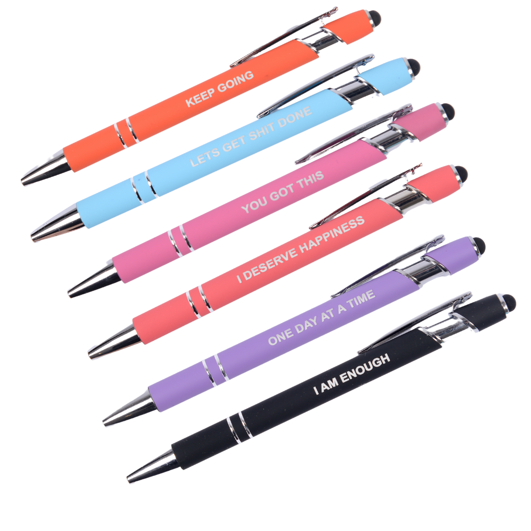 Motivational Luxury Pen with stylus - Single - Plastic- Metal - Qualit –  The Honest Family