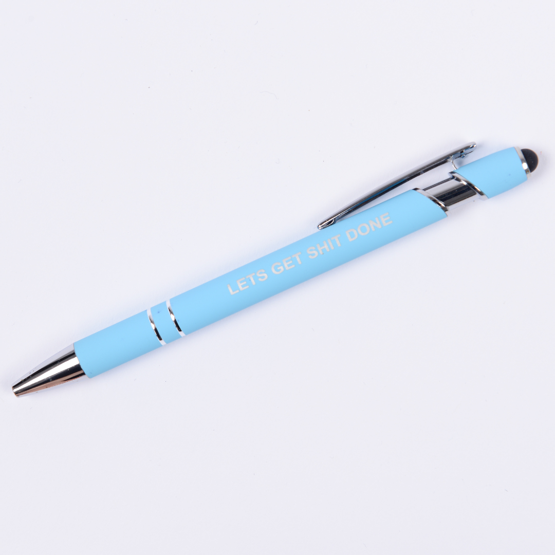 Motivational Luxury Pen with stylus - Single - Plastic- Metal - Quality - The Honest Family