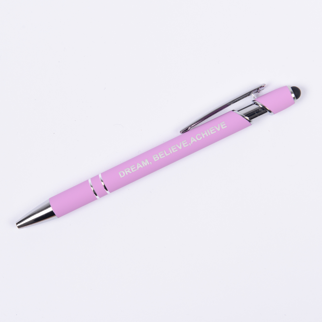 Motivational Luxury Pen with stylus - Single - Plastic- Metal - Quality - The Honest Family