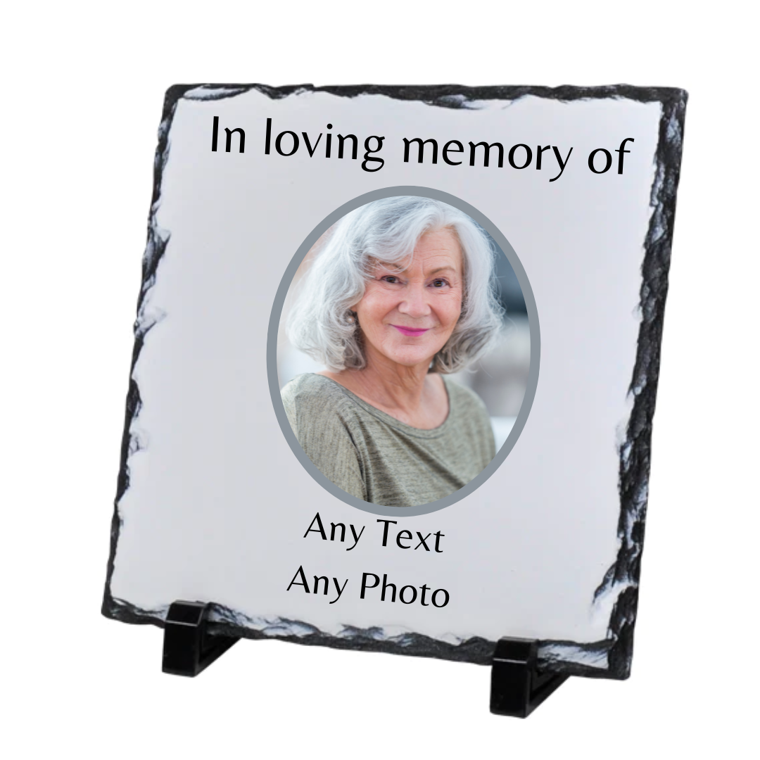 Personalised Photo Slate 20 x 20 Memorial, Gift, Pet, Christmas Gift - The Honest Family