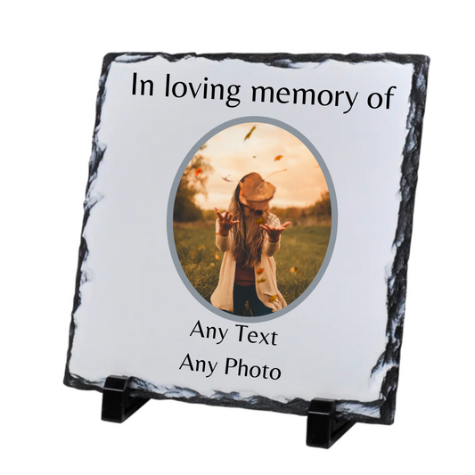 Personalised Photo Slate 20 x 20 Memorial, Gift, Pet, Christmas Gift - The Honest Family