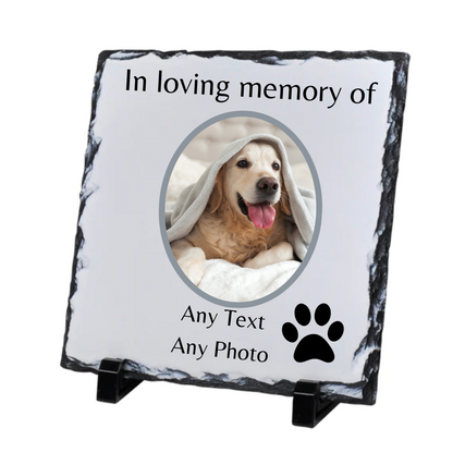 Personalised Photo Slate 20 x 20 Memorial, Gift, Pet, Christmas Gift - The Honest Family