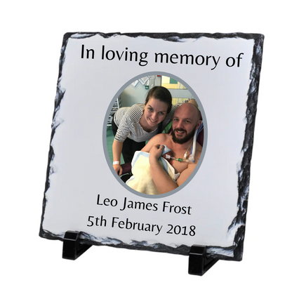 Personalised Photo Slate 20 x 20 Memorial, Gift, Pet, Christmas Gift - The Honest Family