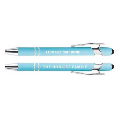 FULL MONTY PEN BUNDLE - Motivational Luxury Pen with Stylus - ALL 14 NEW PENS -  Sweary - Non Sweary - Plastic-  Metal - Quality - Black Ink - Luxury Stationery - The Honest Family