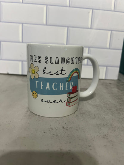 Teacher / Teaching Assistant Personalised 11oz Ceramic Mug - Thank you Gift -  The Honest Family