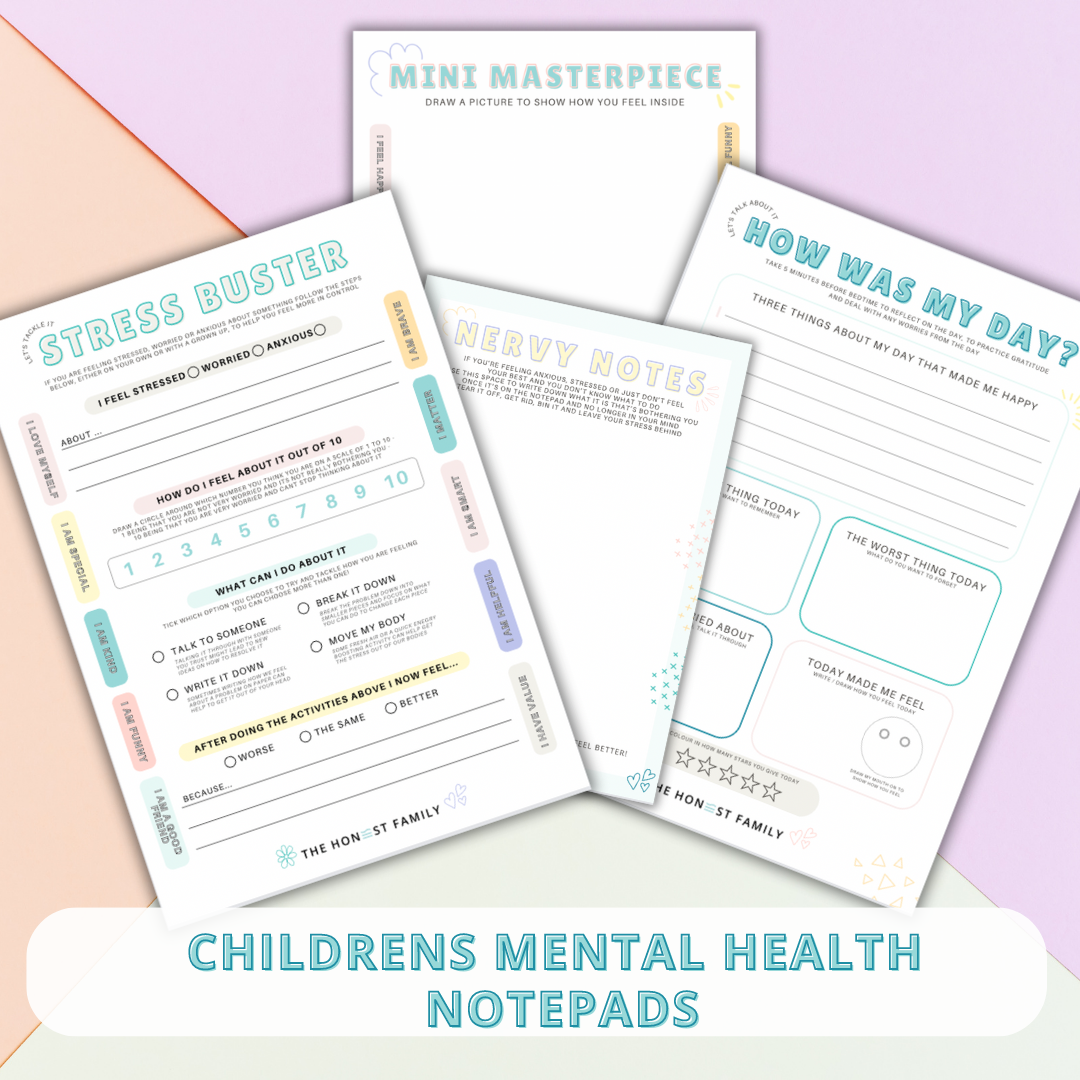 Children's / Kids / Inclusive Mental Health Notepad Bundle - 4 Notepad ...