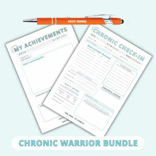 Chronic Illness Warrior Notepad Bundle