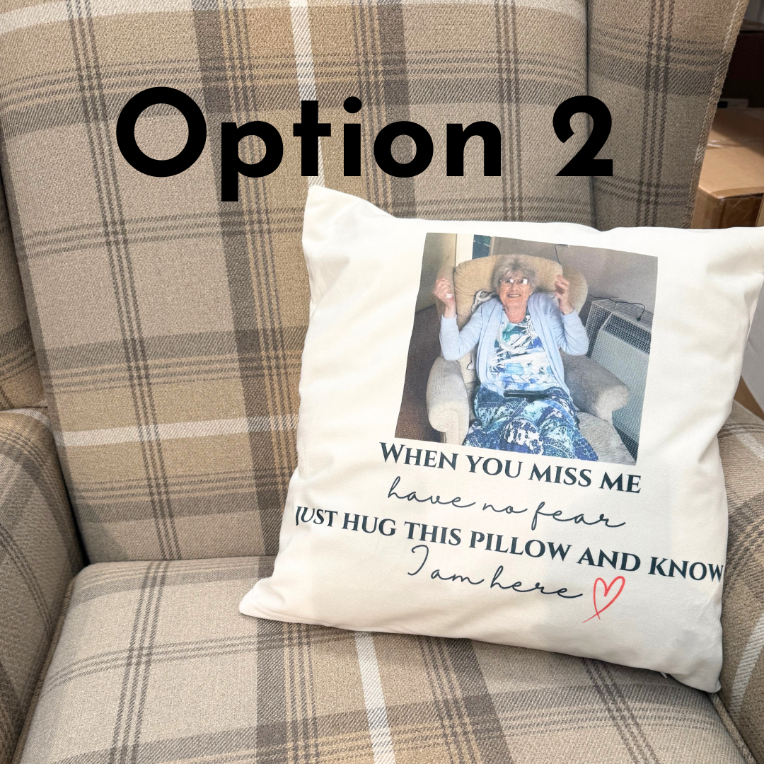 Memorial Personalised Cushion – 40x40 cm, Optional Insert