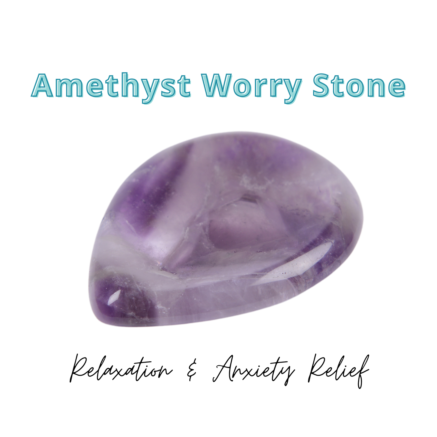 Amethyst Worry thumb stone - Crystal -  Anxiety - The Honest Family