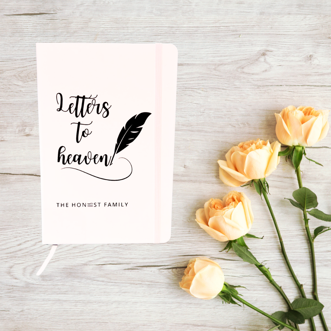 Letters To Heaven - Grief - Lined Notebook- - Journal - A5- The Honest Family