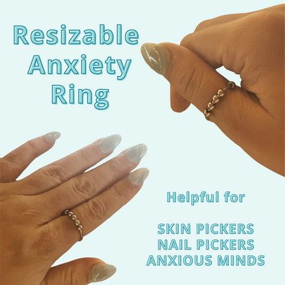 Anxiety Ring - Resizable - Stainless Steel - Nail pickers - Skin Picker- Fidget - Anxiety Reducer Ring - The Honest Family