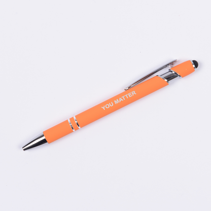 Motivational Luxury Pen with stylus - Single - Plastic-  Metal - Quality - The Honest Family