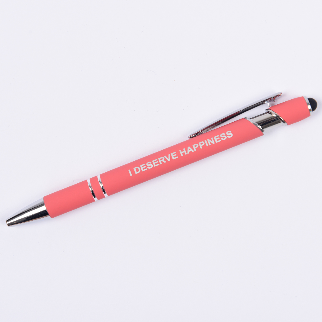 Motivational Luxury Pen with stylus - Single - Plastic-  Metal - Quality - The Honest Family