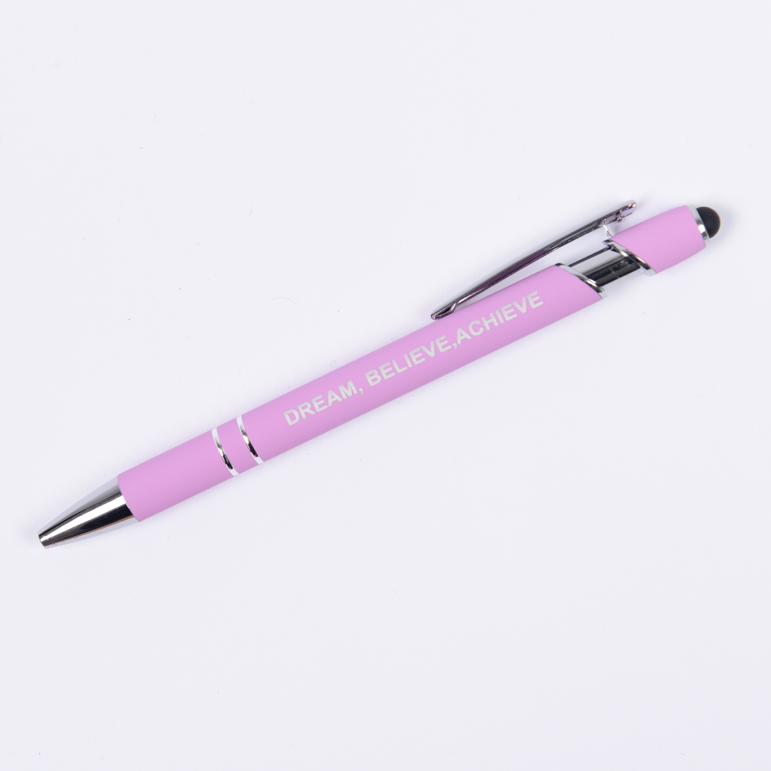 Motivational Luxury Pen with stylus - Single - Plastic-  Metal - Quality - The Honest Family