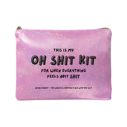 Calm Down Kit - SWEARY - "Oh S**T Kit" -  Sweary Cosmetic Bag With Zip - Sweary Pen - Adulting is S**t - A5 Lined Notepad - 50 pages - Gift - The Honest Family