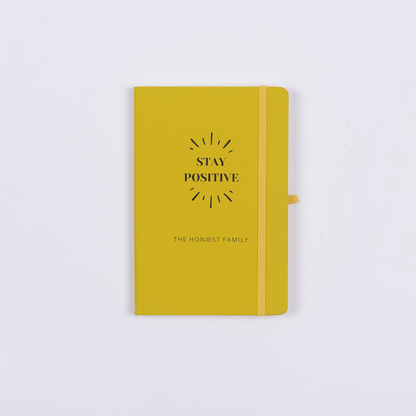 Postive Notebook Stay Positive - A5 Lined Notebook - Yellow - 96 pages - Positivity ...