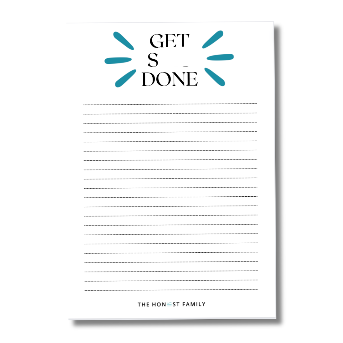 Get Sh*t Done - Sweary Lined Notepad - A5 - 50 Pages - The Honest Family