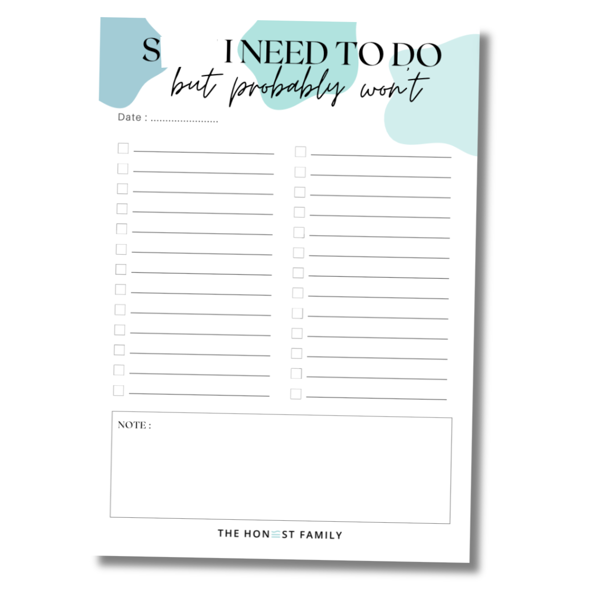 Sh*t I need to do - Sweary Lined Notepad - A5 - 50 Pages - The Honest Family