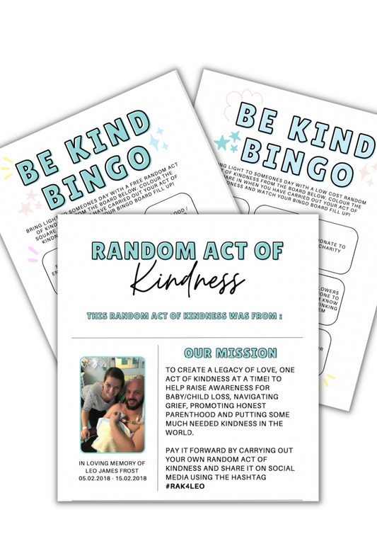 RAK4LEO - BE KIND BINGO COLOURING PAGES