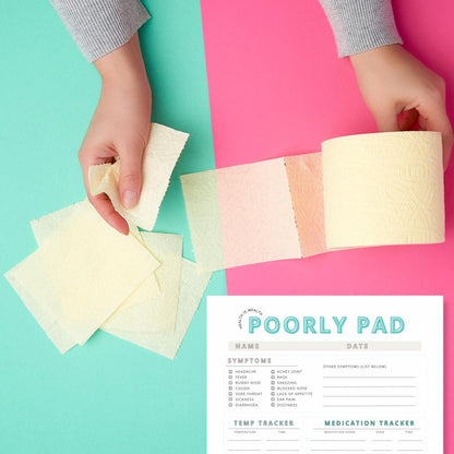 Poorly Pad notepad for parents and care givers